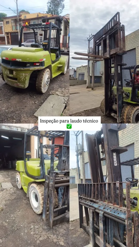 Inspeção para laudo técnico de empilhadeira